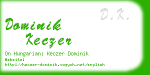 dominik keczer business card